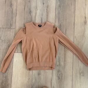 Monrow Tan Crew Neck Sweater